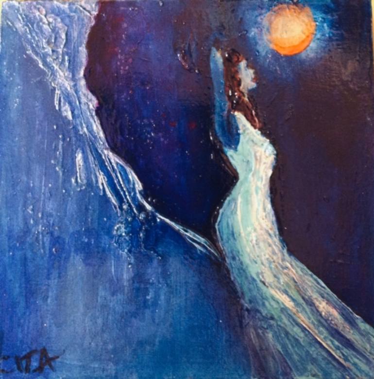 Under The Moonlight Painting By Diane Cita Saatchi Art