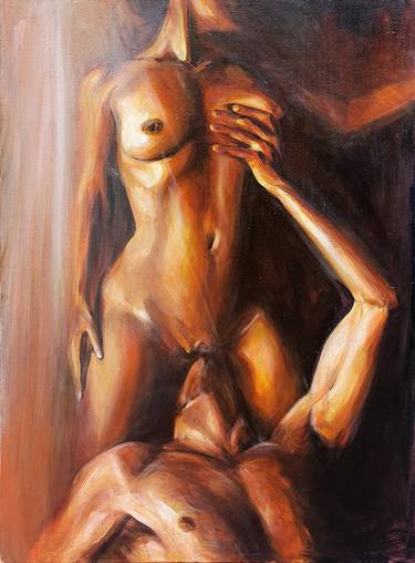 Print of Realism Erotic Paintings by Viktoriia Sendetska