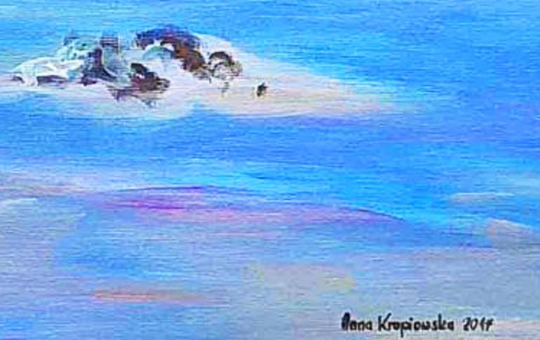 Original Fine Art Beach Painting by Anna Kropiowska