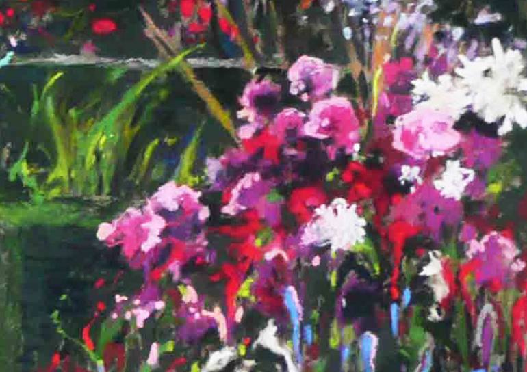 Original Fine Art Garden Painting by Anna Kropiowska