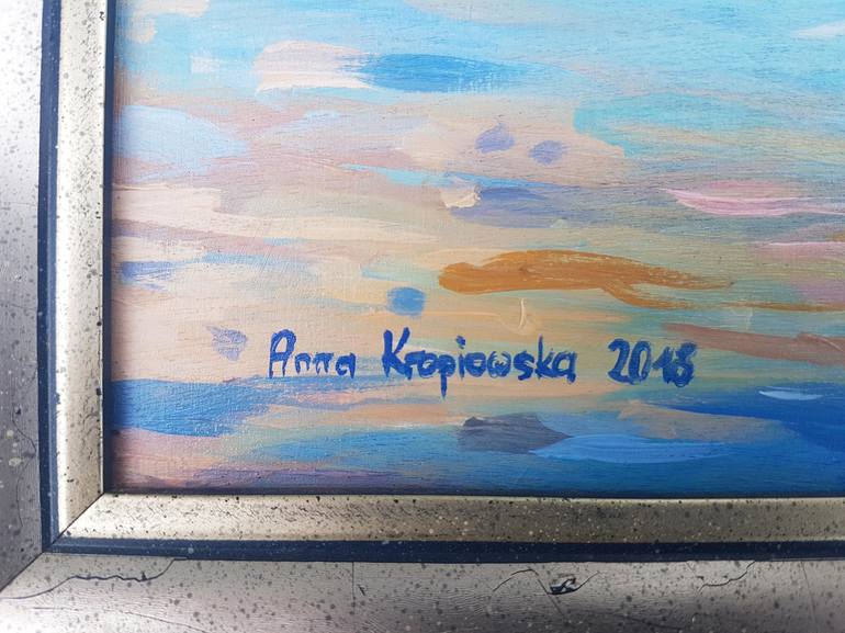 Original Figurative Seascape Painting by Anna Kropiowska