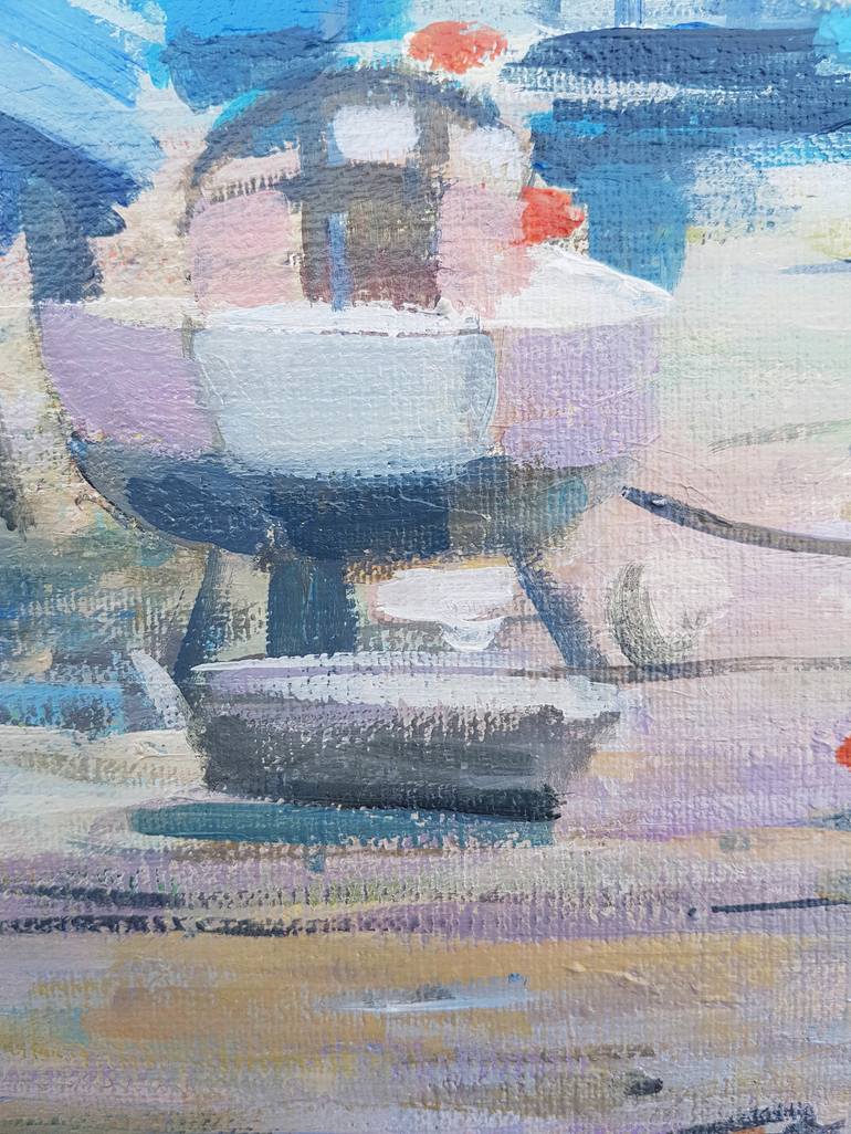 Original Modern Boat Painting by Anna Kropiowska