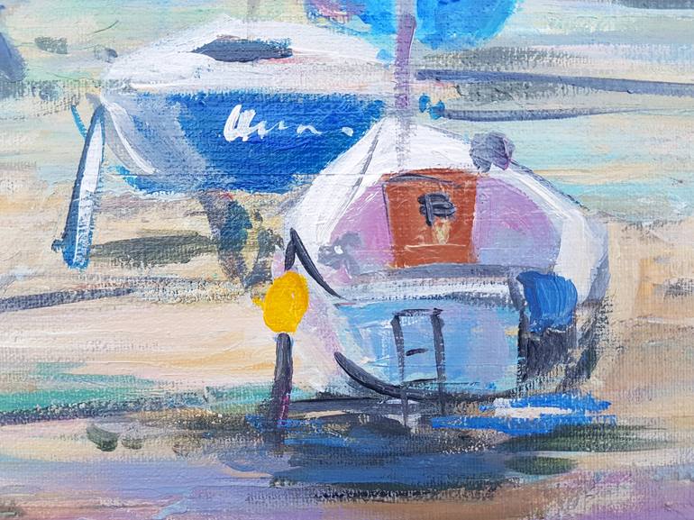 Original Modern Boat Painting by Anna Kropiowska