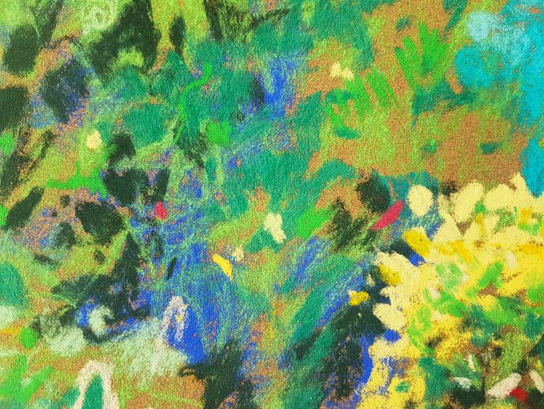 Original Impressionism Garden Painting by Anna Kropiowska