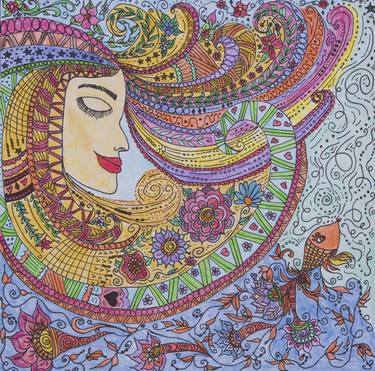 Lady Zen doodle | Teresa Andre Art thumb