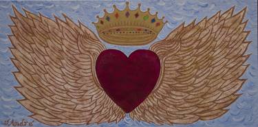 Heart With Wings Painting | Teresa Andre Art thumb