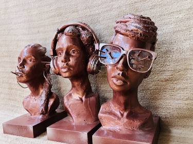 Original Figurative Abstract Sculpture by Jonathan Andivi Sonkola