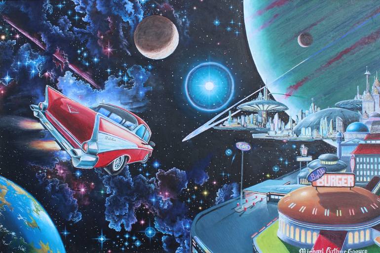 vintage outer space art