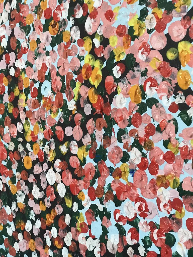 Original Abstract Expressionism Floral Painting by Linda Karslake