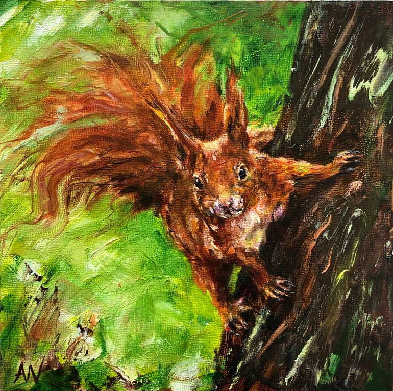 Original Realism Animal Painting by Anne-Marie Wolfert
