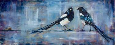 Original Figurative Animal Paintings by Anne-Marie Verdel