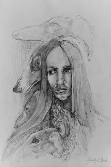 Print of Portrait Drawings by Dusan Pajovic Gross