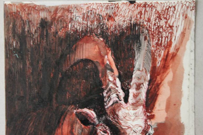 Original Expressionism Animal Drawing by Dusan Pajovic Gross