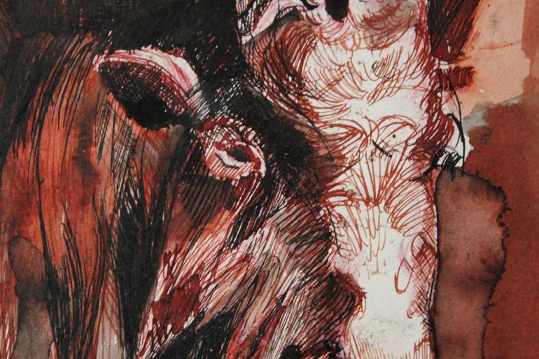 Original Expressionism Animal Drawing by Dusan Pajovic Gross