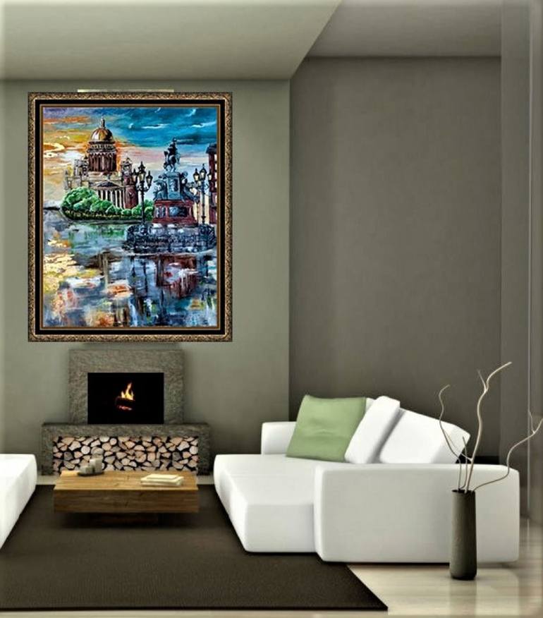 Original Fine Art Architecture Painting by Brester Tatiana