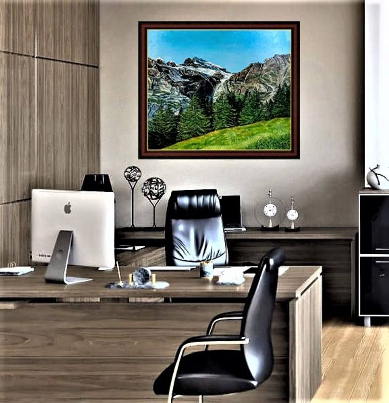 Original Conceptual Landscape Painting by Brester Tatiana