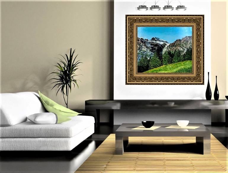 Original Conceptual Landscape Painting by Brester Tatiana