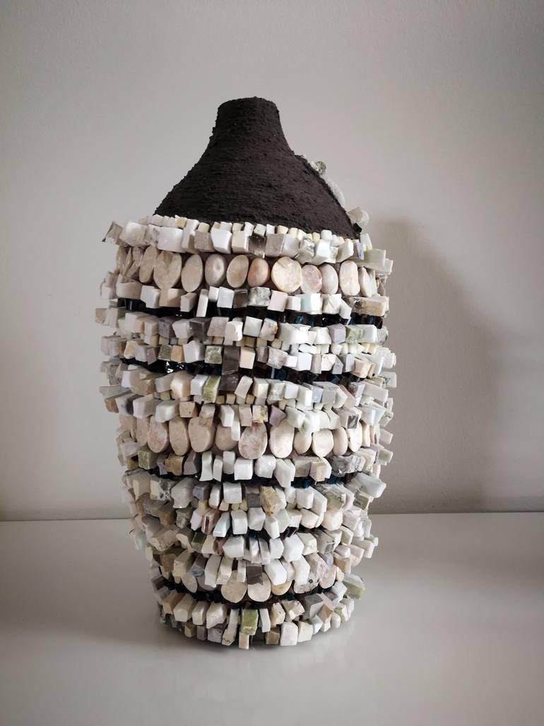 Carlina Mosaic Vase Sculpture By Aljaz Vidrajz Saatchi Art