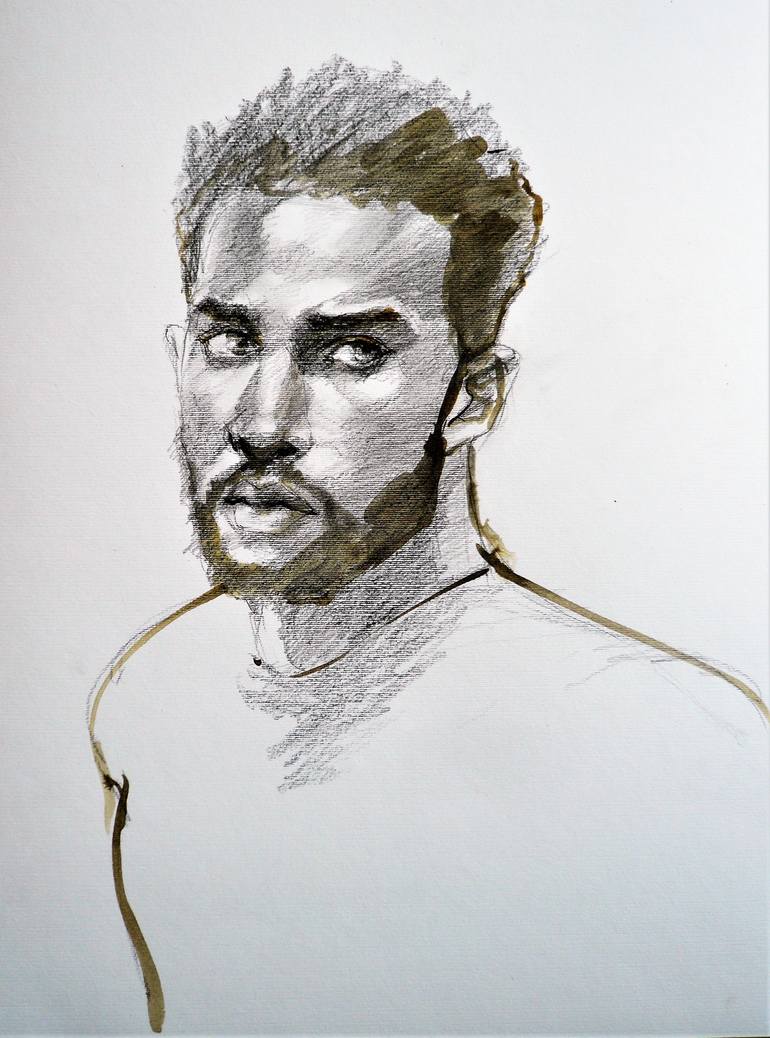 man with beard illustration