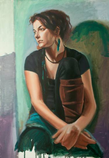 Original Figurative Portrait Painting by Dora Ragusa