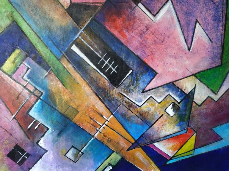 Original Modern Cities Painting by Carlos Anabeil