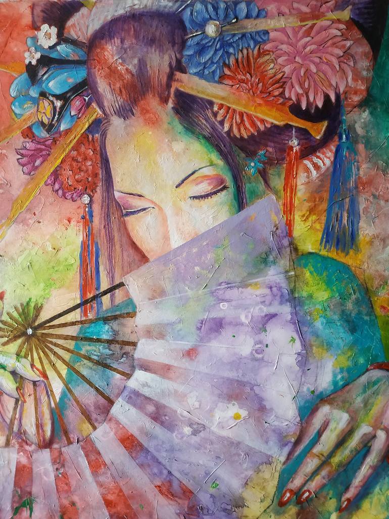 Original Women Painting by Carlos Anabeil