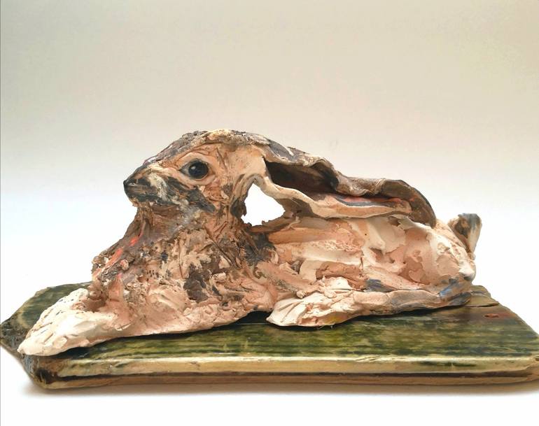 Original Abstract Expressionism Animal Sculpture by Diana Capstick Art on the Edge