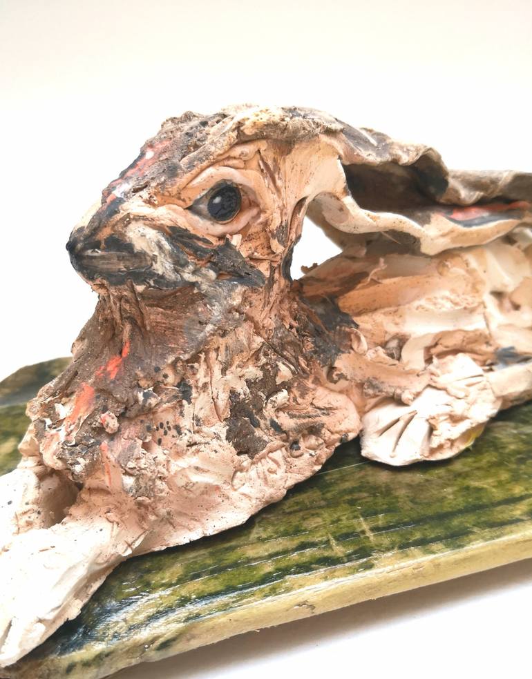 Original Abstract Expressionism Animal Sculpture by Diana Capstick Art on the Edge