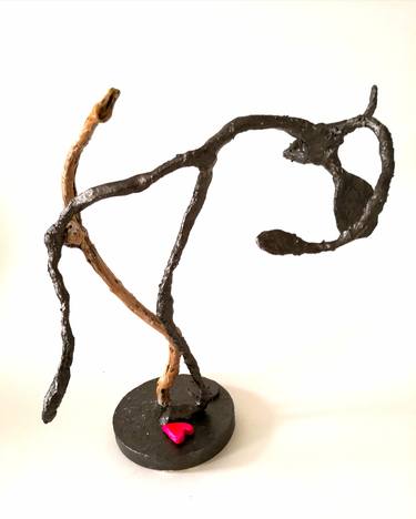 Original Abstract Expressionism Political Sculpture by Diana Capstick Art on the Edge
