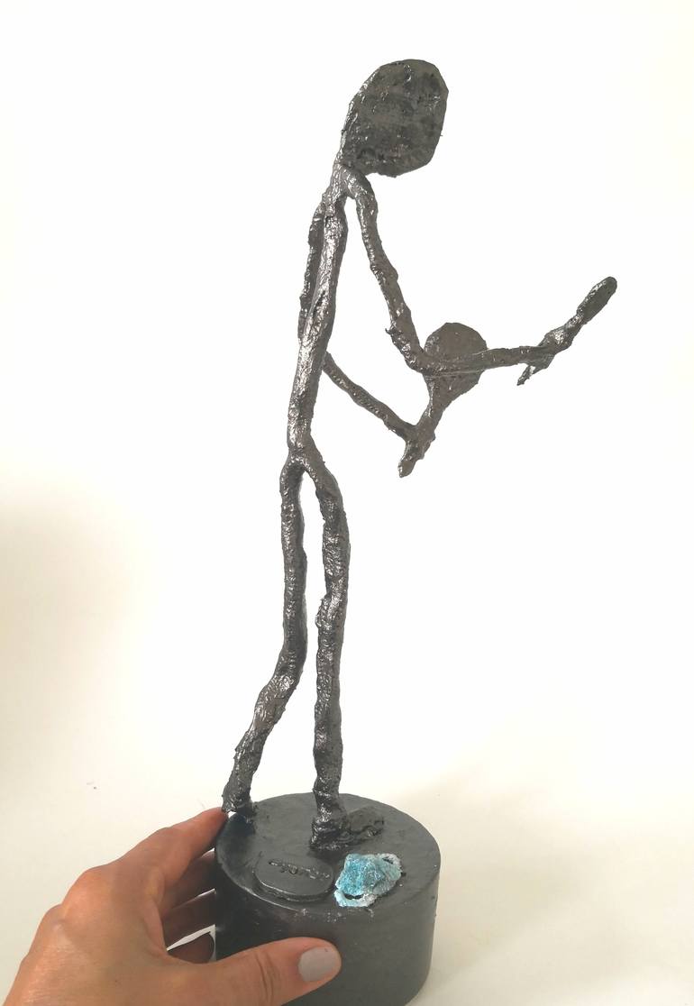 Original Abstract Expressionism People Sculpture by Diana Capstick Art on the Edge