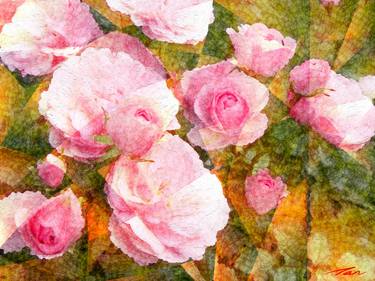 Print of Floral Mixed Media by FRANK TS TAN