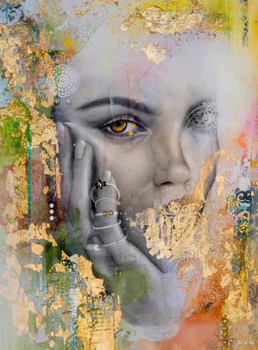 Original Figurative Women Mixed Media by Tarja  Vandergoot Art by Tar