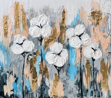Cotton flowers in abstract thumb