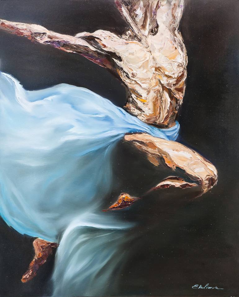 Original Figurative Performing Arts Painting by Evdokia Kulikova