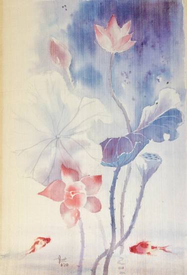 Print of Art Deco Floral Paintings by Viet Ta
