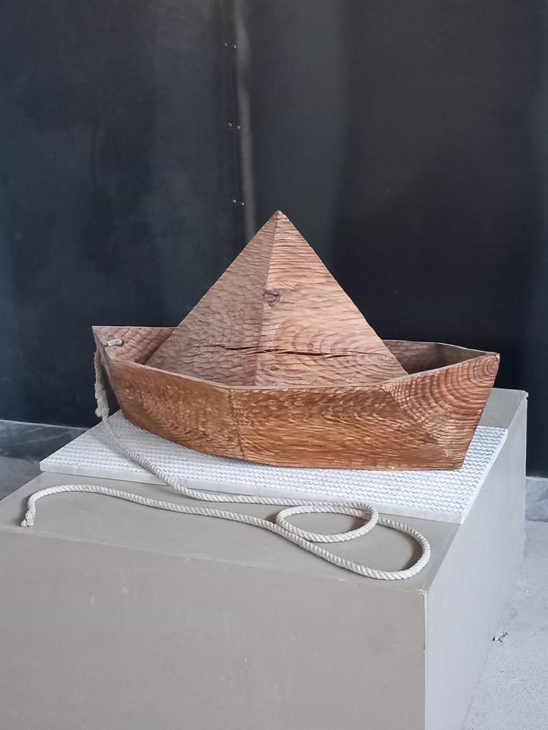 Original 3d Sculpture Boat Sculpture by Verena Mayer-Tasch