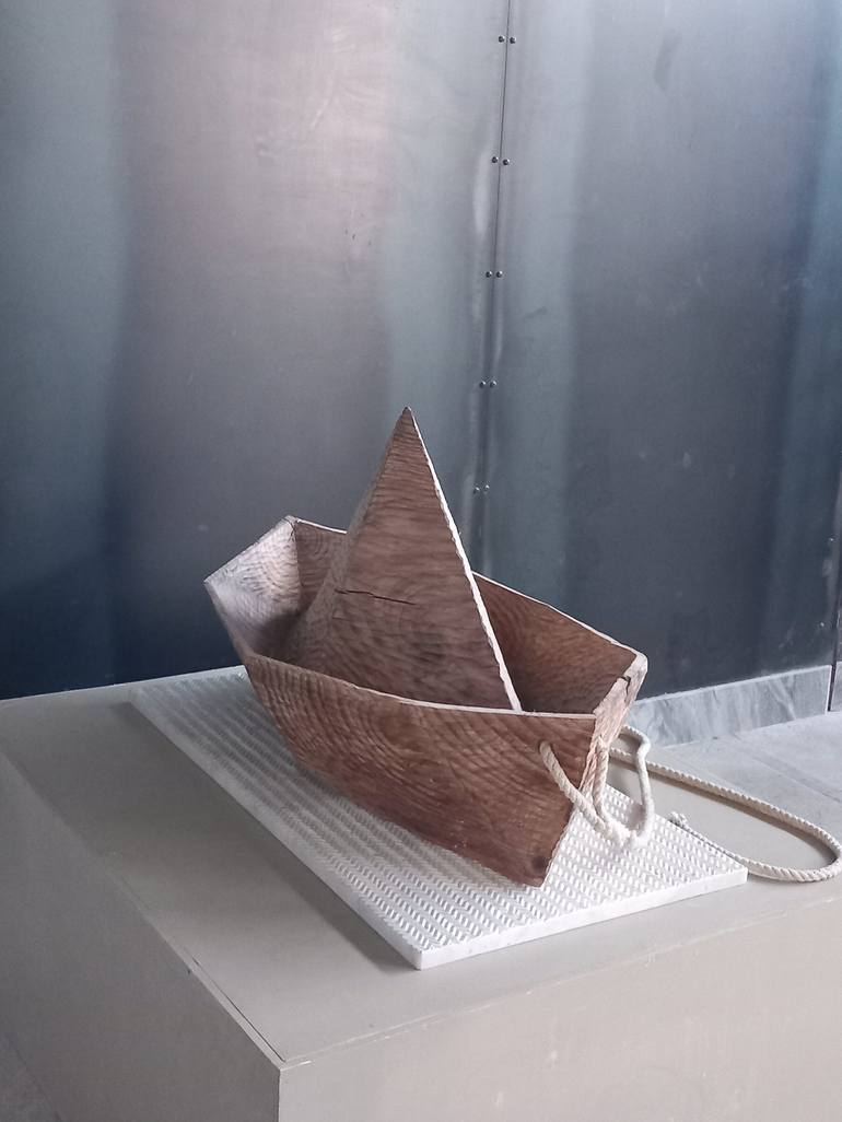 Original 3d Sculpture Boat Sculpture by Verena Mayer-Tasch