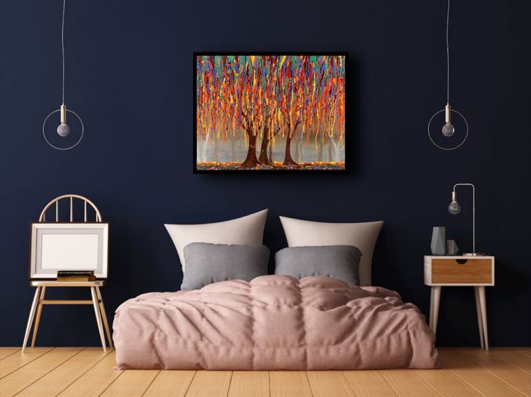 Original Abstract Expressionism Tree Painting by Inna Deriy