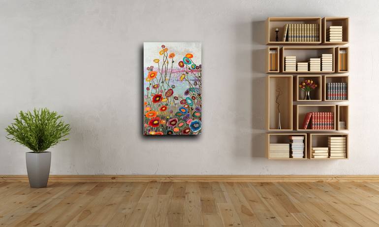 Original Art Deco Floral Painting by Inna Deriy