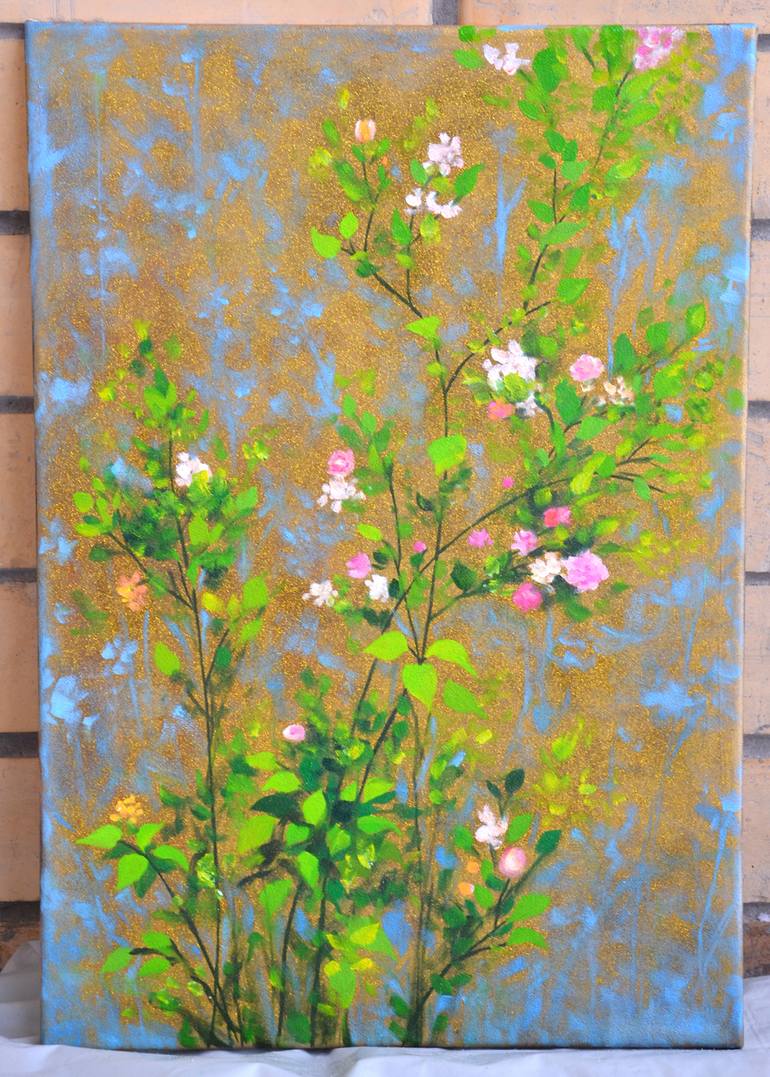 Original Fine Art Floral Painting by Anna Aboskalova