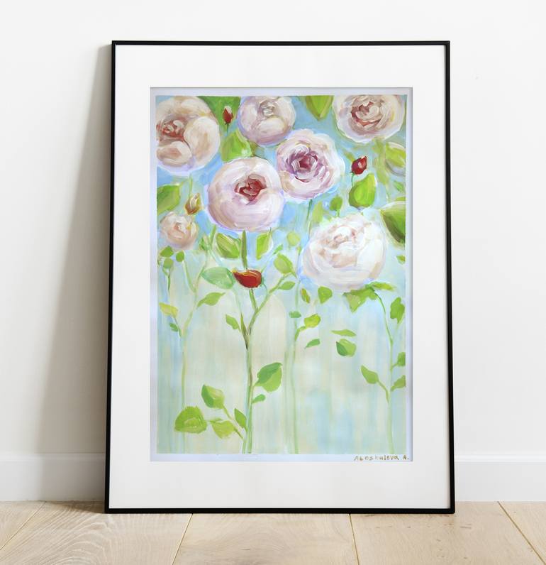 Original Impressionism Floral Painting by Anna Aboskalova