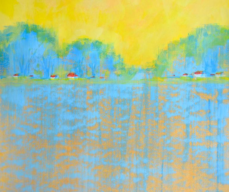 Original Abstract Landscape Painting by Anna Aboskalova