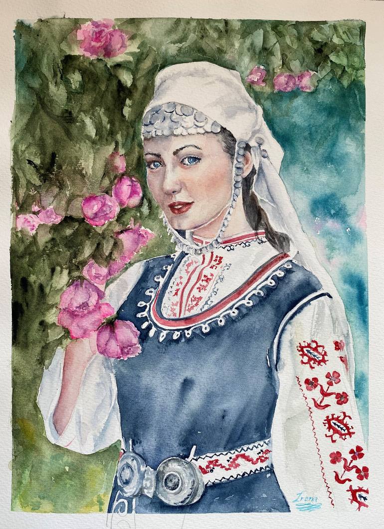 Original Fine Art Women Painting by Irena Mladenova