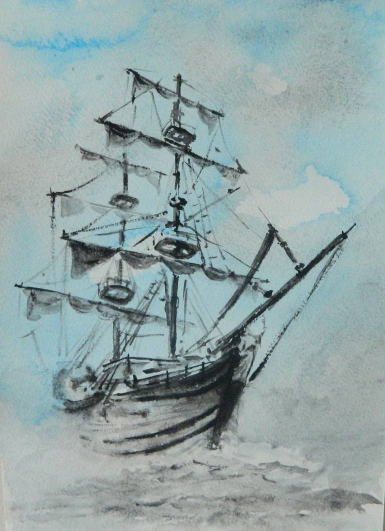 Sailing Ship Print On Canvas, Modern Wall Art, Canvas Wall Set, Large Wall  Art,Pirate Ship Painting, Large Framed Canvas