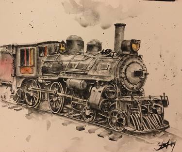 Print of Train Paintings by Irena Mladenova