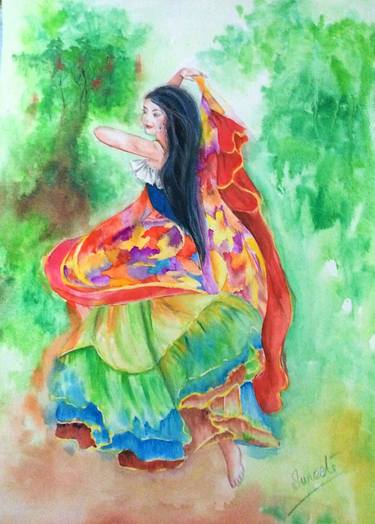 Print of Fine Art Performing Arts Paintings by SUNEETA VERMA