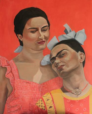 Saatchi Art Artist Rocio Navarro; Painting, “Frida and her sister” #art