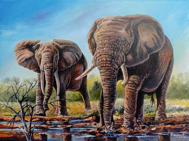 Original Fine Art Animal Paintings by Anthony Mwangi