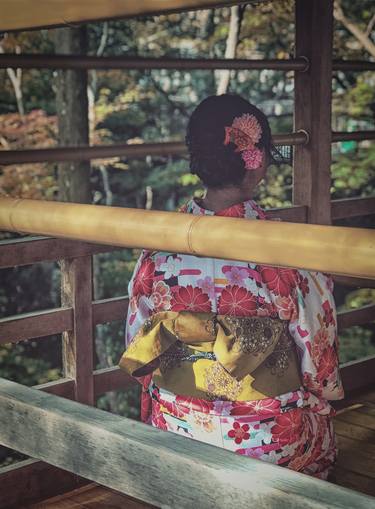 Woman in kimono at Kiyamizu temple in Kyoto, Japan - Limited Edition of 50 thumb