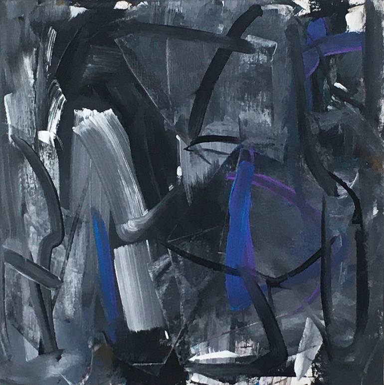 Original Abstract Painting by Miriana Savova | Abstract Expressionism Art on Canvas | The lights of the night